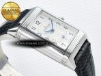 Reverso Classic Duoface Small Seconds SS MGF Best Edition White Guilloché Dial on Black Leather Strap A854A - Görsel 11