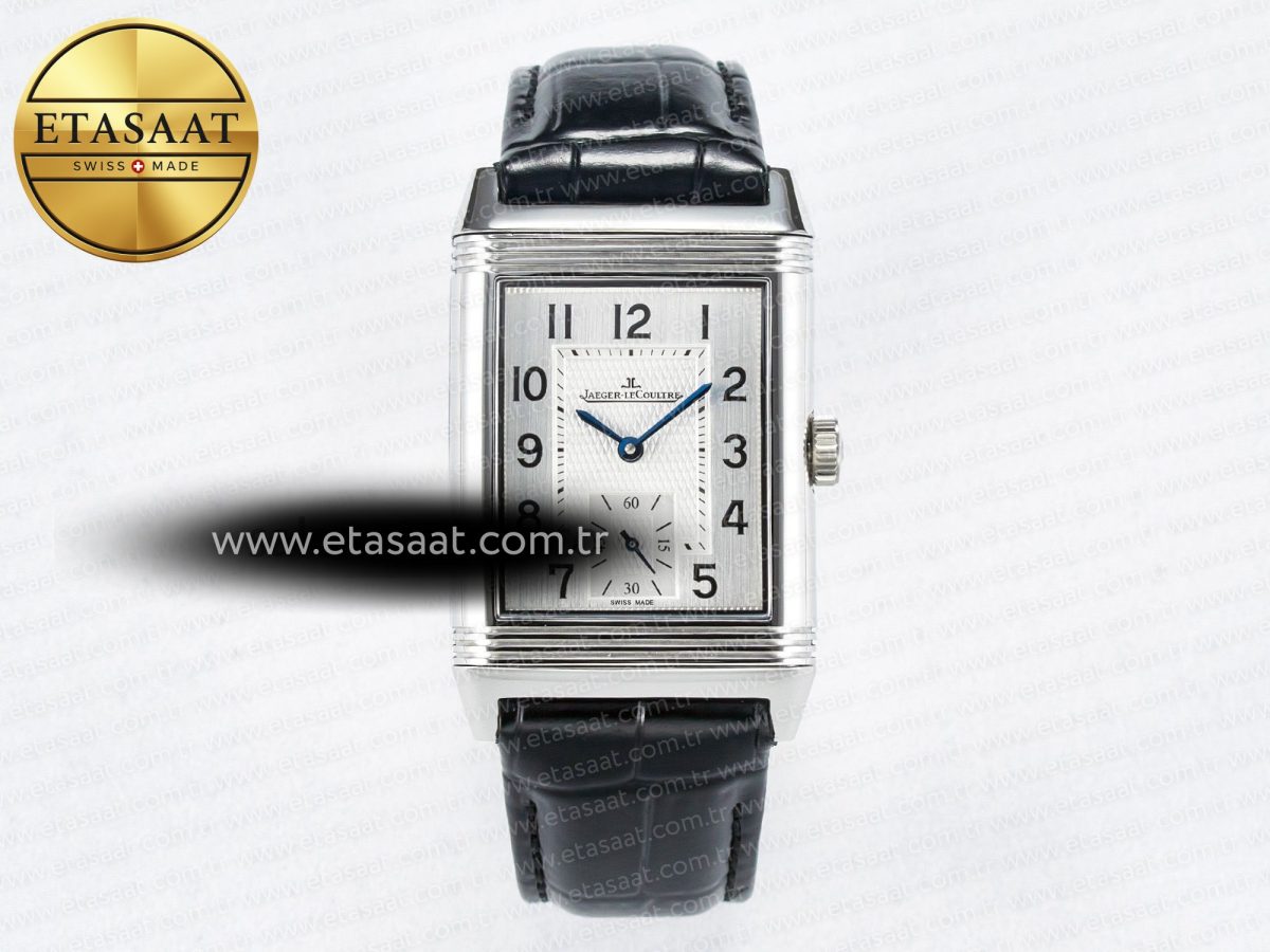 Reverso Classic Duoface Small Seconds SS MGF Best Edition White Guilloché Dial on Black Leather Strap A854A - Görsel 3