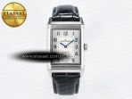 Reverso Classic Duoface Small Seconds SS MGF Best Edition White Guilloché Dial on Black Leather Strap A854A - Görsel 3