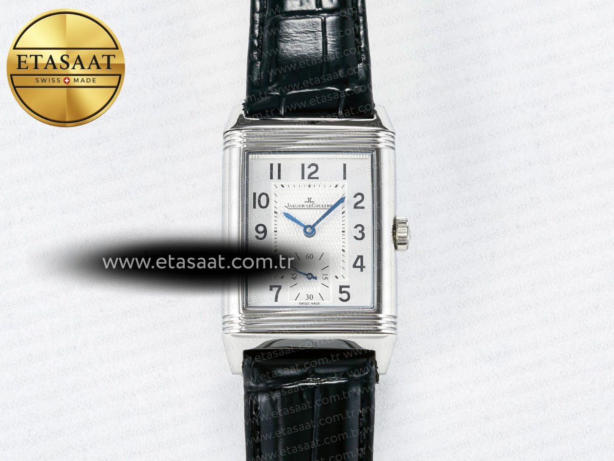 Reverso Classic Duoface Small Seconds SS MGF Best Edition White Guilloché Dial on Black Leather Strap A854A - Görsel 4