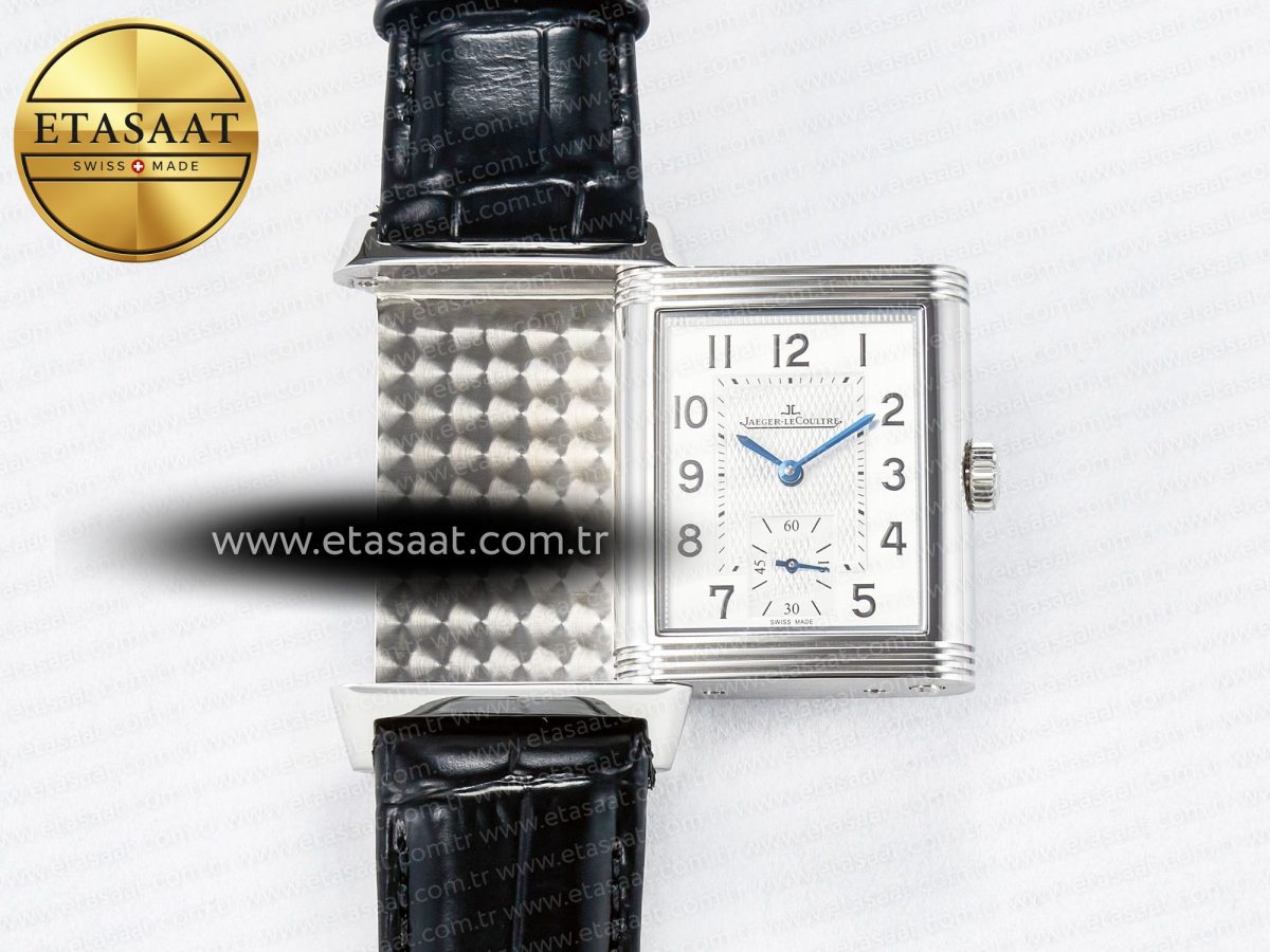 Reverso Classic Duoface Small Seconds SS MGF Best Edition White Guilloché Dial on Black Leather Strap A854A - Görsel 5