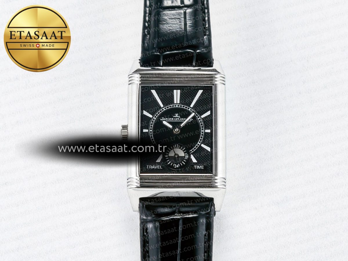 Reverso Classic Duoface Small Seconds SS MGF Best Edition White Guilloché Dial on Black Leather Strap A854A - Görsel 6