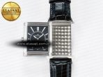Reverso Classic Duoface Small Seconds SS MGF Best Edition White Guilloché Dial on Black Leather Strap A854A - Görsel 7