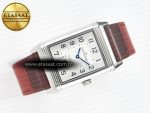Reverso Classic Duoface Small Seconds SS MGF Best Edition White Guilloché Dial on Red Leather Strap A854A - Görsel 12