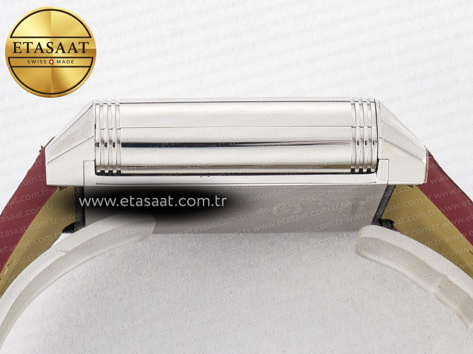 Reverso Classic Duoface Small Seconds SS MGF Best Edition White Guilloché Dial on Red Leather Strap A854A - Görsel 17