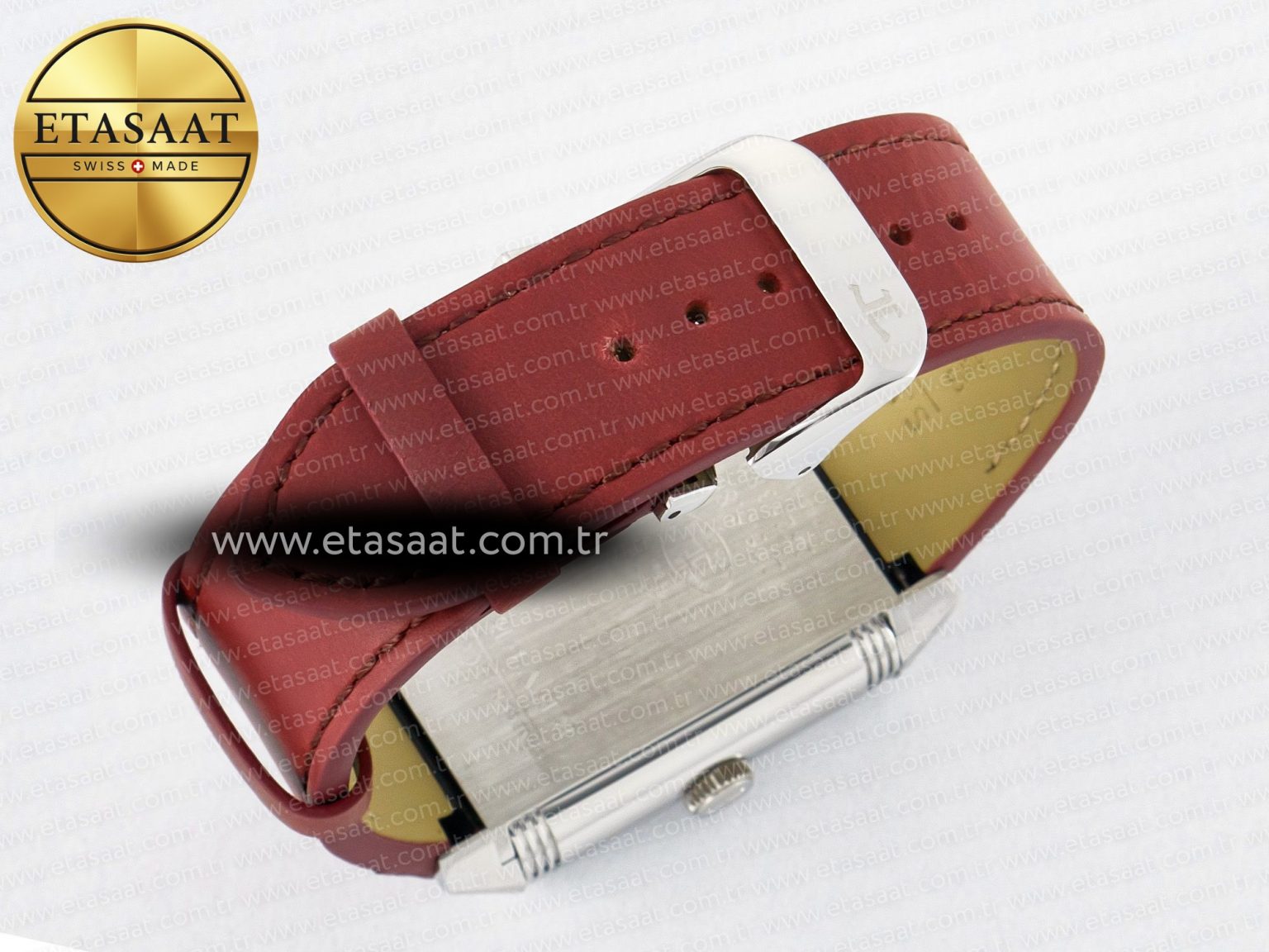 Reverso Classic Duoface Small Seconds SS MGF Best Edition White Guilloché Dial on Red Leather Strap A854A - Görsel 19