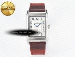 Reverso Classic Duoface Small Seconds SS MGF Best Edition White Guilloché Dial on Red Leather Strap A854A - Görsel 3