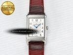 Reverso Classic Duoface Small Seconds SS MGF Best Edition White Guilloché Dial on Red Leather Strap A854A - Görsel 4