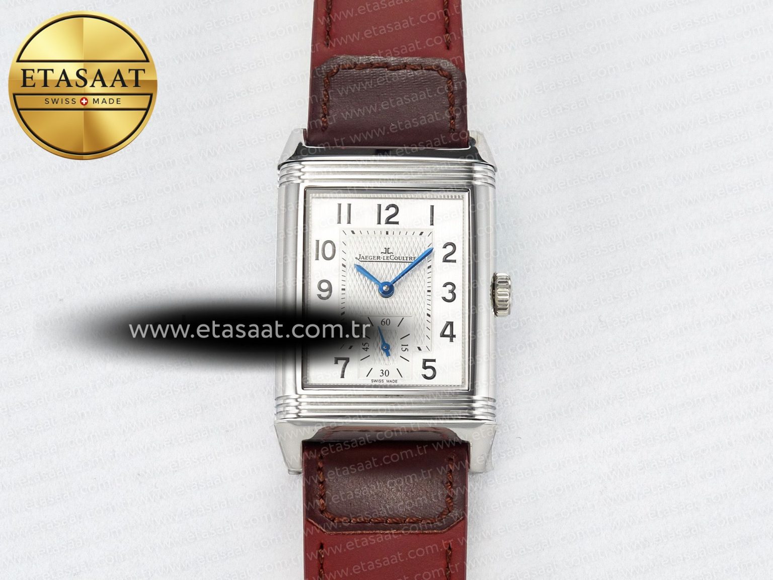 Reverso Classic Duoface Small Seconds SS MGF Best Edition White Guilloché Dial on Red Leather Strap A854A - Görsel 4