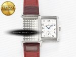 Reverso Classic Duoface Small Seconds SS MGF Best Edition White Guilloché Dial on Red Leather Strap A854A - Görsel 5