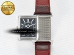 Reverso Classic Duoface Small Seconds SS MGF Best Edition White Guilloché Dial on Red Leather Strap A854A - Görsel 7