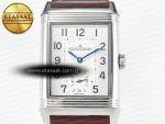 Reverso Classic Duoface Small Seconds SS MGF Best Edition White Guilloché Dial on Red Leather Strap A854A - Görsel 8