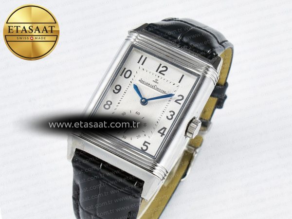 Reverso Classic Duoface Small Seconds SS MGF Best Edition White Textured Dial on Black Leather Strap A854A