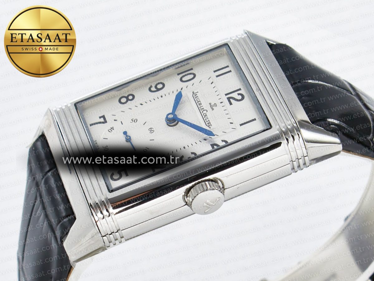 Reverso Classic Duoface Small Seconds SS MGF Best Edition White Textured Dial on Black Leather Strap A854A - Görsel 10