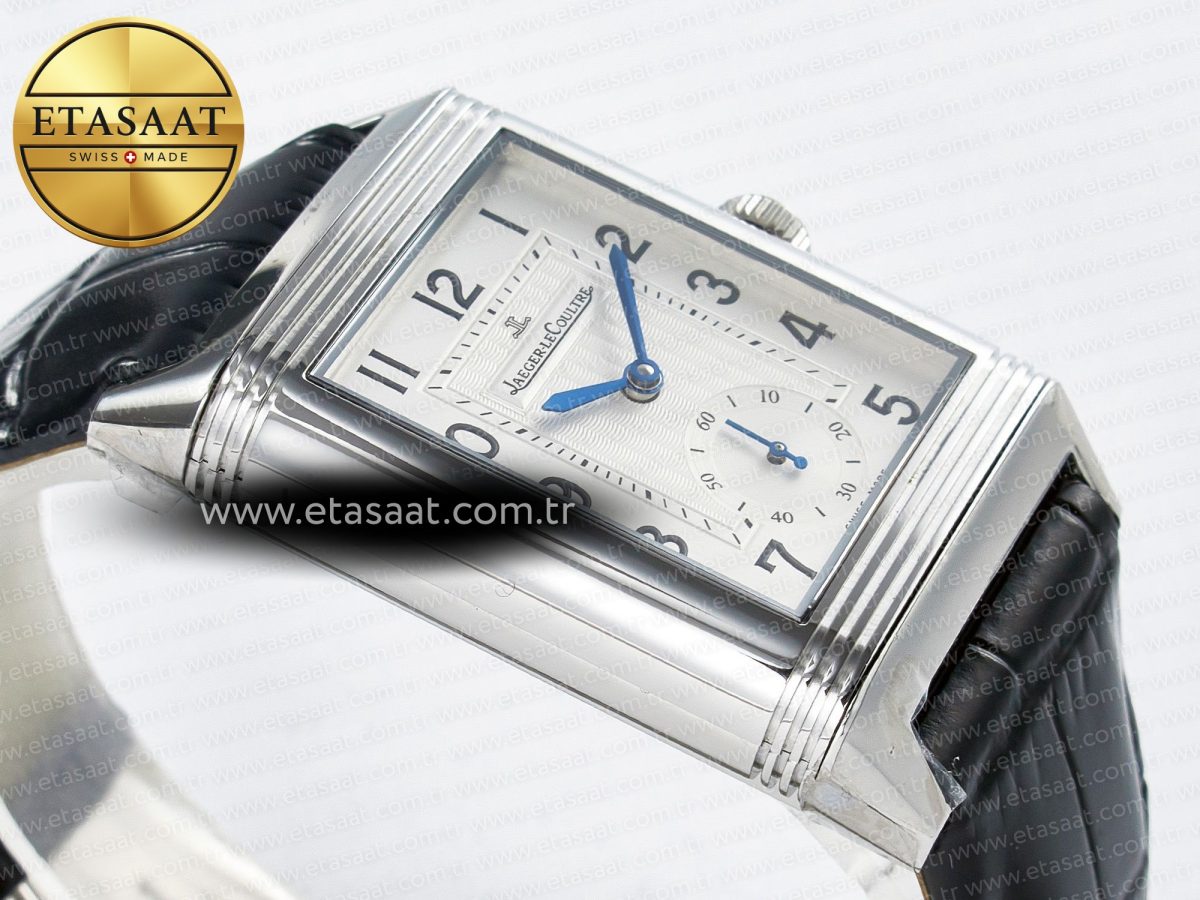 Reverso Classic Duoface Small Seconds SS MGF Best Edition White Textured Dial on Black Leather Strap A854A - Görsel 11