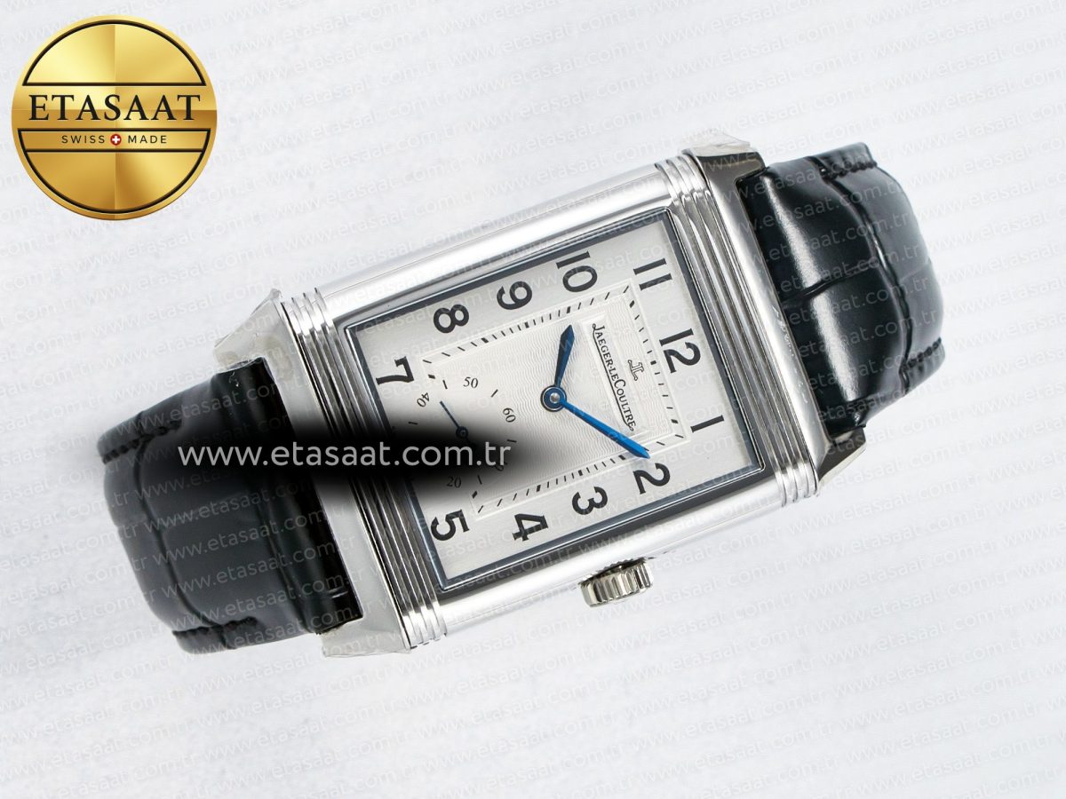 Reverso Classic Duoface Small Seconds SS MGF Best Edition White Textured Dial on Black Leather Strap A854A - Görsel 12