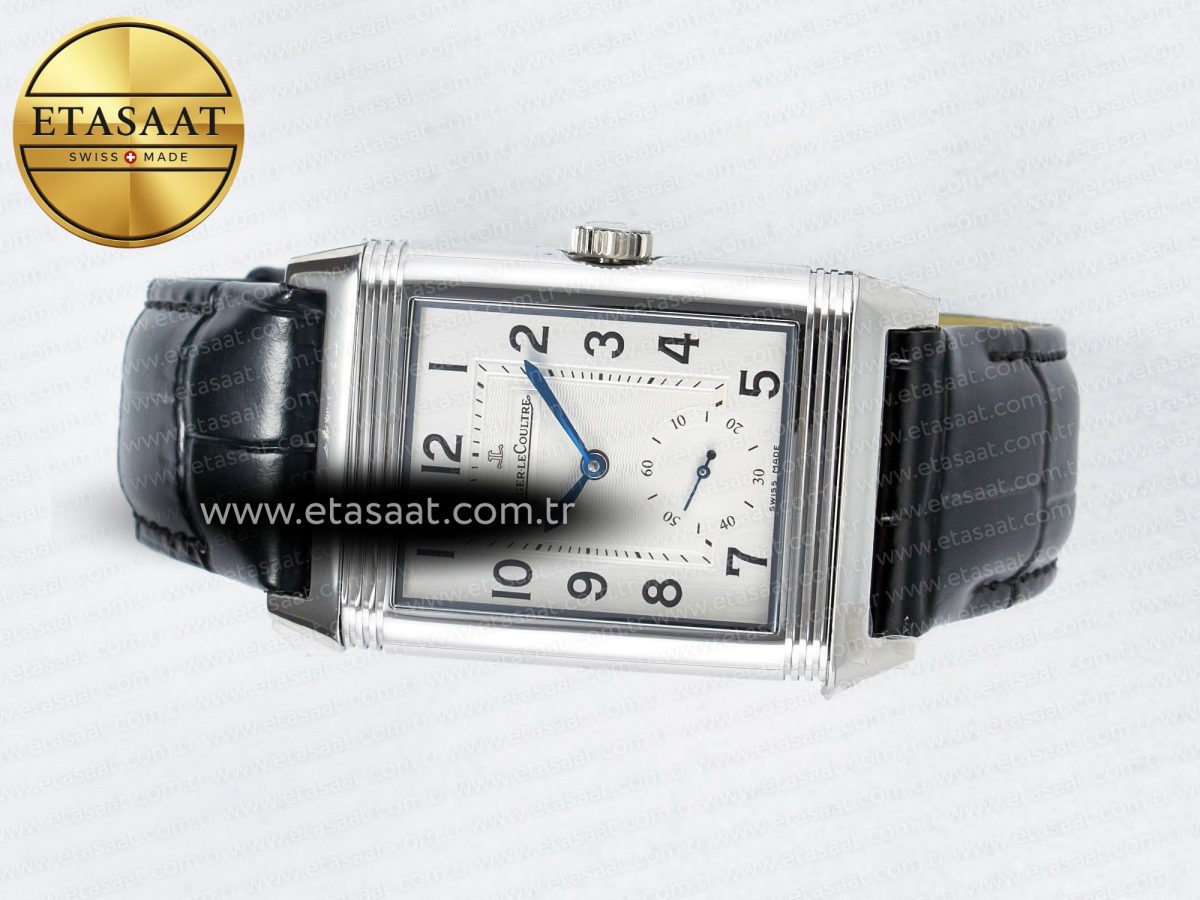 Reverso Classic Duoface Small Seconds SS MGF Best Edition White Textured Dial on Black Leather Strap A854A - Görsel 13