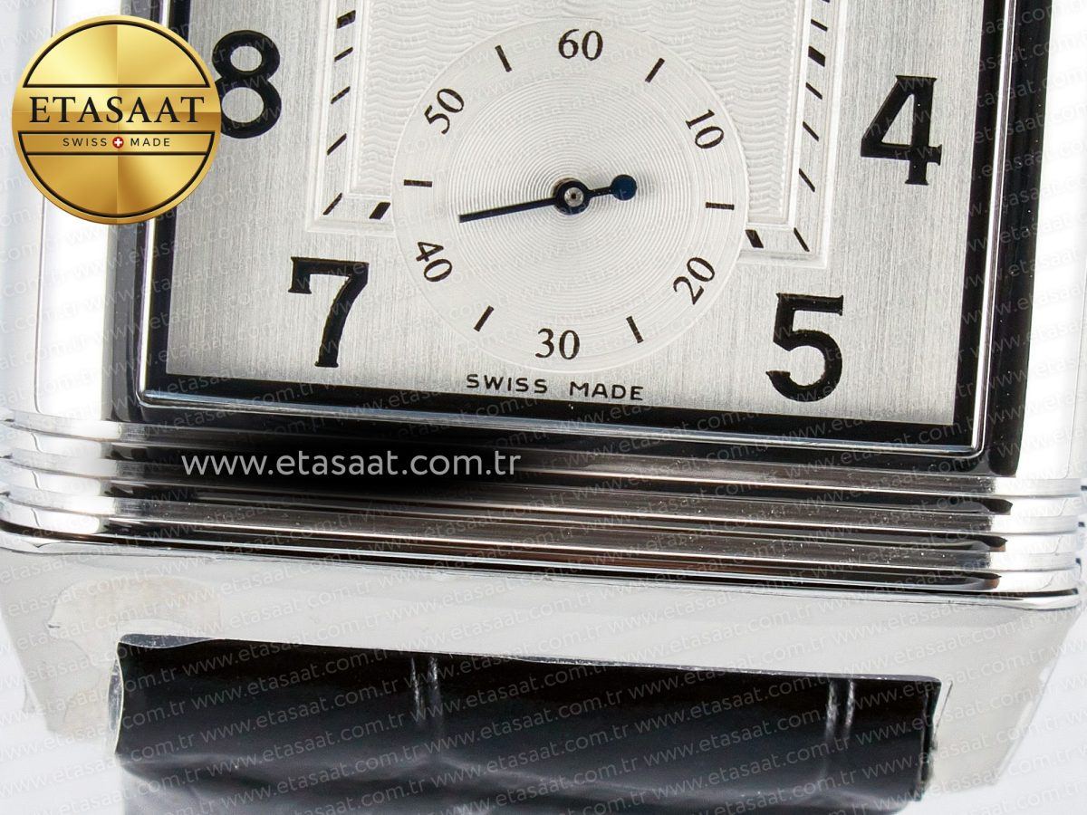 Reverso Classic Duoface Small Seconds SS MGF Best Edition White Textured Dial on Black Leather Strap A854A - Görsel 16