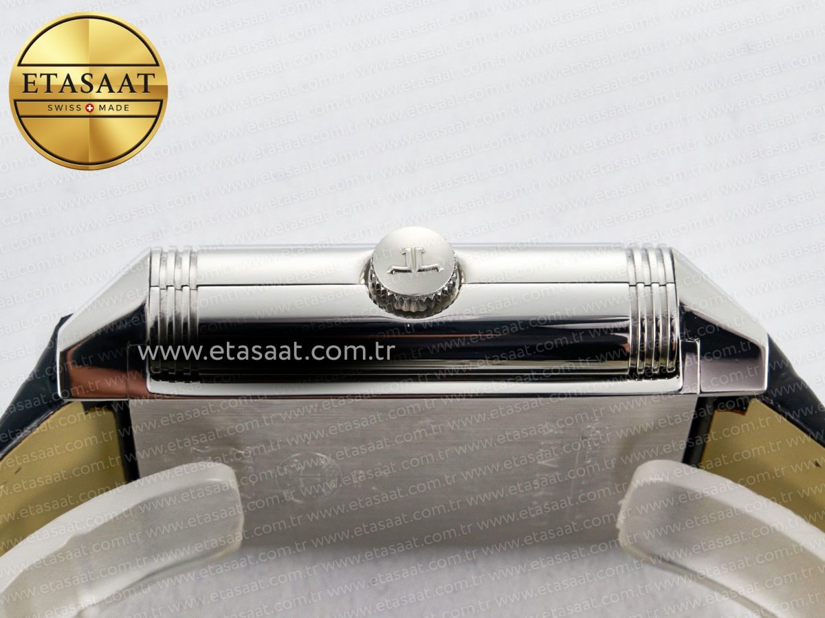 Reverso Classic Duoface Small Seconds SS MGF Best Edition White Textured Dial on Black Leather Strap A854A - Görsel 18