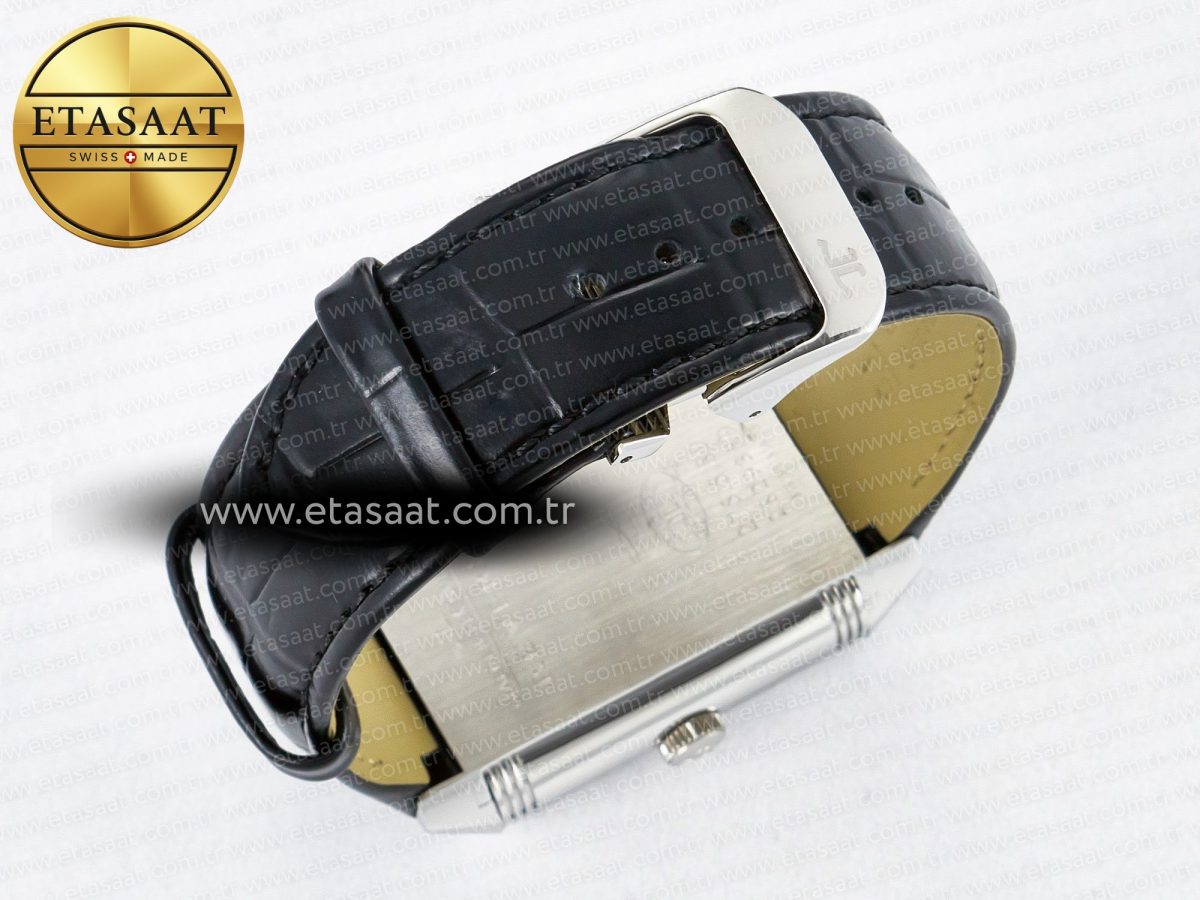 Reverso Classic Duoface Small Seconds SS MGF Best Edition White Textured Dial on Black Leather Strap A854A - Görsel 19