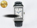 Reverso Classic Duoface Small Seconds SS MGF Best Edition White Textured Dial on Black Leather Strap A854A - Görsel 3