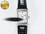 Reverso Classic Duoface Small Seconds SS MGF Best Edition White Textured Dial on Black Leather Strap A854A - Görsel 4