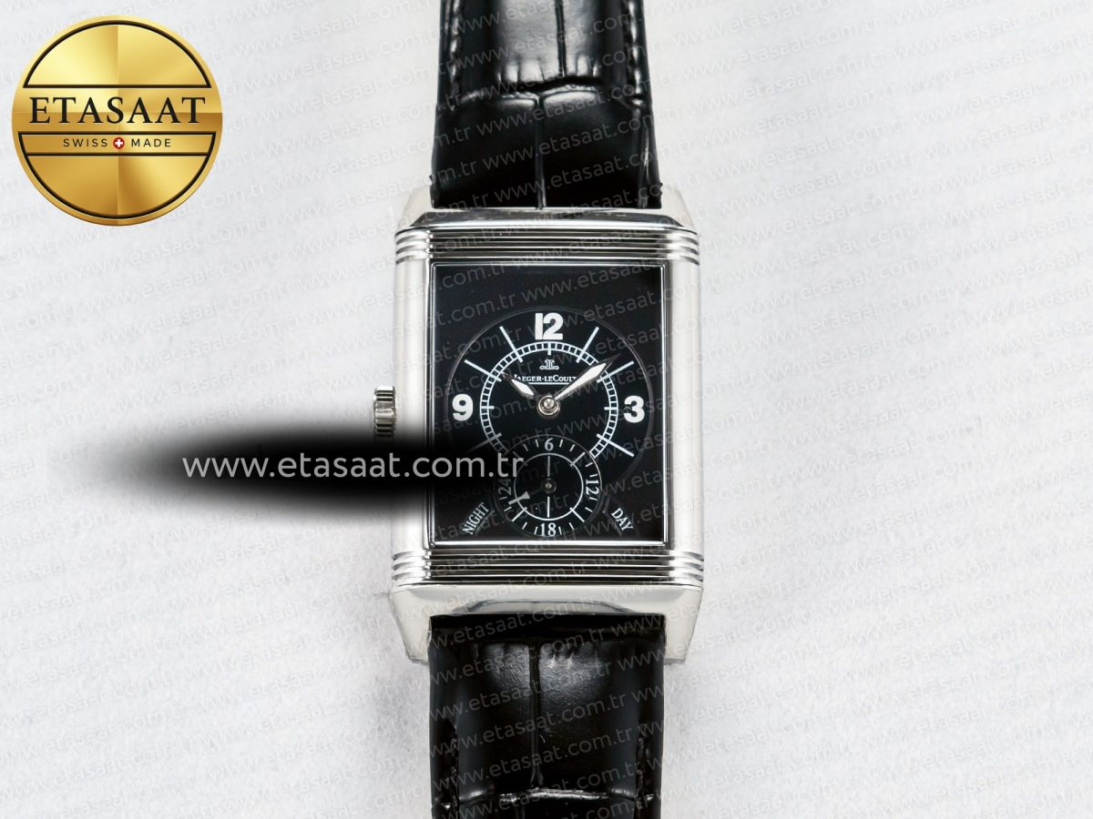 Reverso Classic Duoface Small Seconds SS MGF Best Edition White Textured Dial on Black Leather Strap A854A - Görsel 6