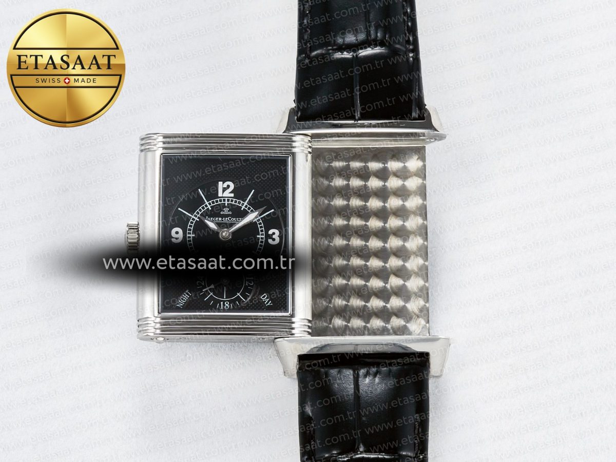 Reverso Classic Duoface Small Seconds SS MGF Best Edition White Textured Dial on Black Leather Strap A854A - Görsel 7