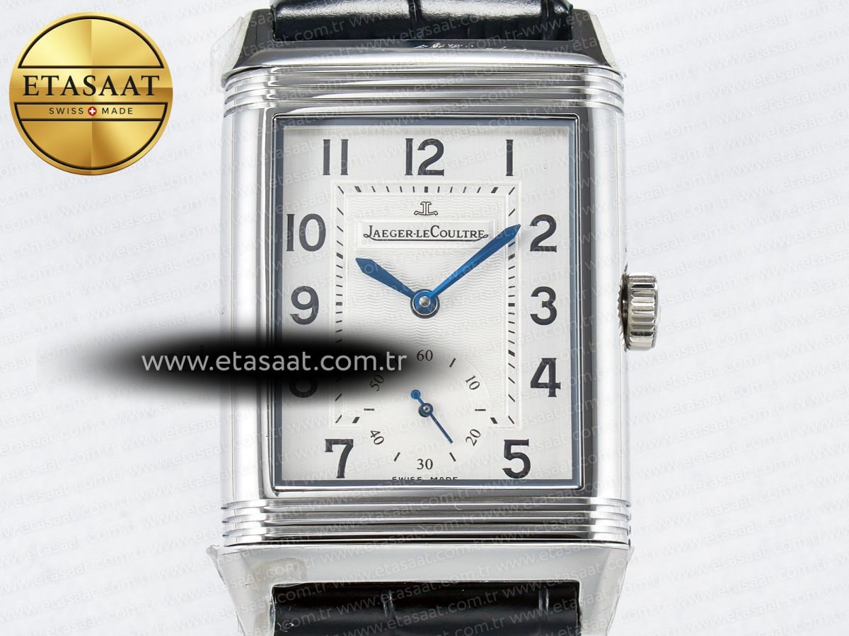 Reverso Classic Duoface Small Seconds SS MGF Best Edition White Textured Dial on Black Leather Strap A854A - Görsel 8