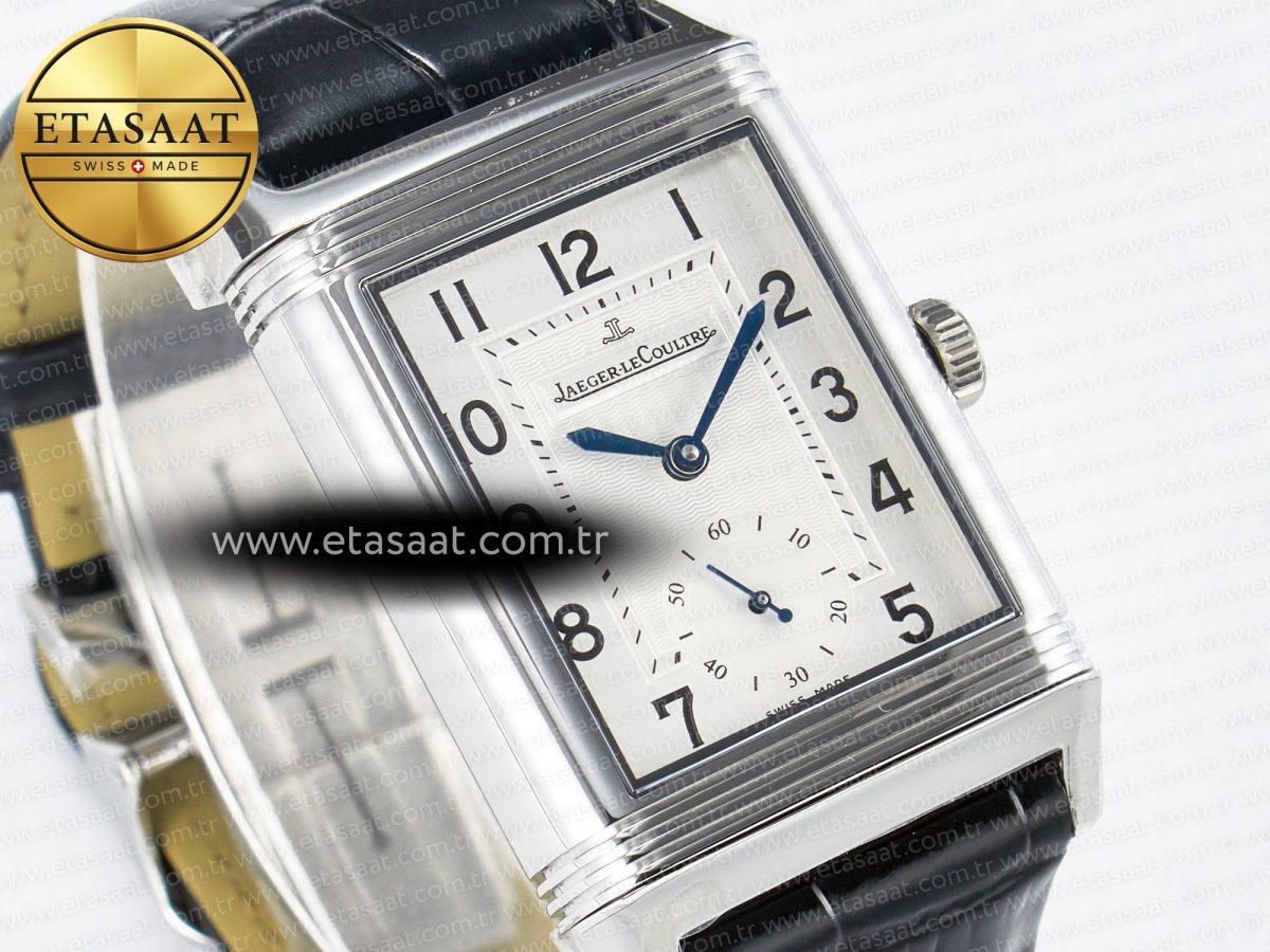 Reverso Classic Duoface Small Seconds SS MGF Best Edition White Textured Dial on Black Leather Strap A854A - Görsel 9
