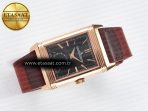 Reverso Tribute Duoface Small Seconds RG MGF Best Edition Black Dial on Red Leather Strap A854A - Görsel 12