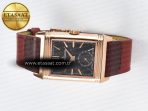 Reverso Tribute Duoface Small Seconds RG MGF Best Edition Black Dial on Red Leather Strap A854A - Görsel 13