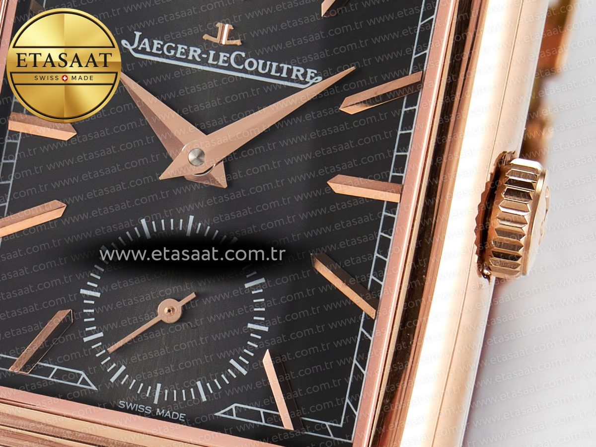 Reverso Tribute Duoface Small Seconds RG MGF Best Edition Black Dial on Red Leather Strap A854A - Görsel 15