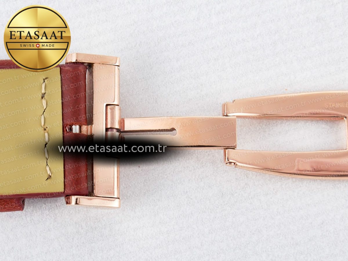 Reverso Tribute Duoface Small Seconds RG MGF Best Edition Black Dial on Red Leather Strap A854A - Görsel 26