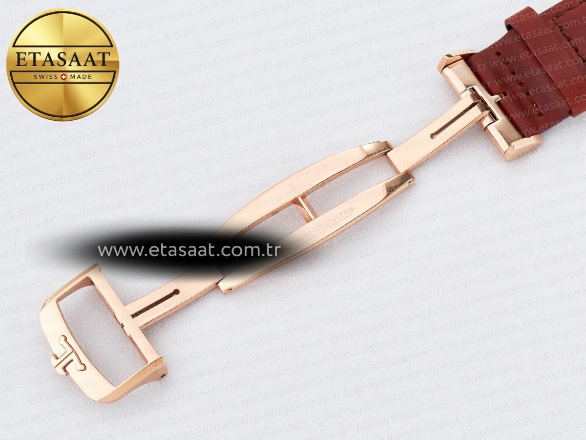 Reverso Tribute Duoface Small Seconds RG MGF Best Edition Black Dial on Red Leather Strap A854A - Görsel 28
