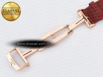 Reverso Tribute Duoface Small Seconds RG MGF Best Edition Black Dial on Red Leather Strap A854A - Görsel 28