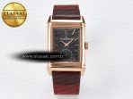Reverso Tribute Duoface Small Seconds RG MGF Best Edition Black Dial on Red Leather Strap A854A - Görsel 3