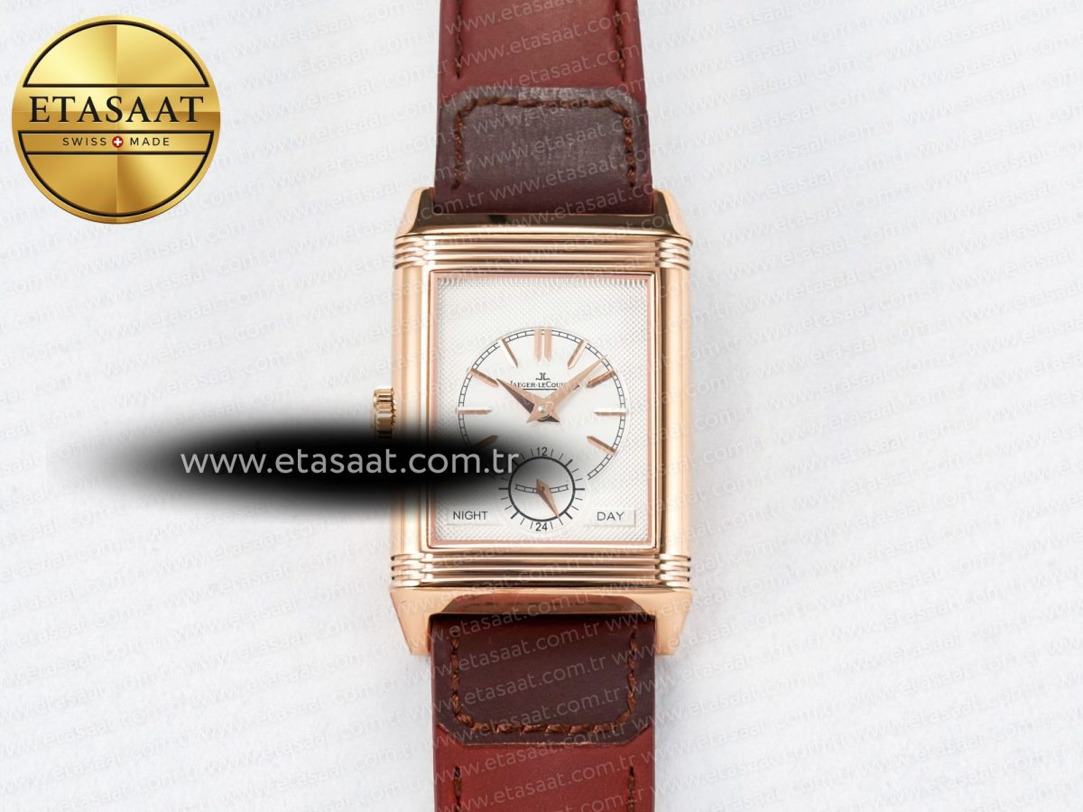 Reverso Tribute Duoface Small Seconds RG MGF Best Edition Black Dial on Red Leather Strap A854A - Görsel 6