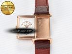 Reverso Tribute Duoface Small Seconds RG MGF Best Edition Black Dial on Red Leather Strap A854A - Görsel 7