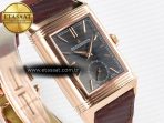 Reverso Tribute Duoface Small Seconds RG MGF Best Edition Black Dial on Red Leather Strap A854A - Görsel 9