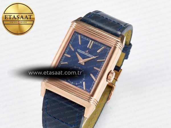 Reverso Tribute Duoface Small Seconds RG MGF Best Edition Blue Dial on Blue Leather Strap A854A