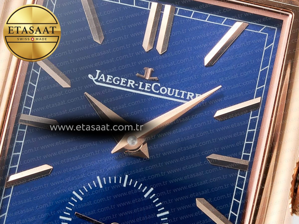 Reverso Tribute Duoface Small Seconds RG MGF Best Edition Blue Dial on Blue Leather Strap A854A - Görsel 14