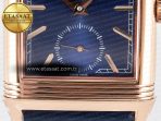 Reverso Tribute Duoface Small Seconds RG MGF Best Edition Blue Dial on Blue Leather Strap A854A - Görsel 16