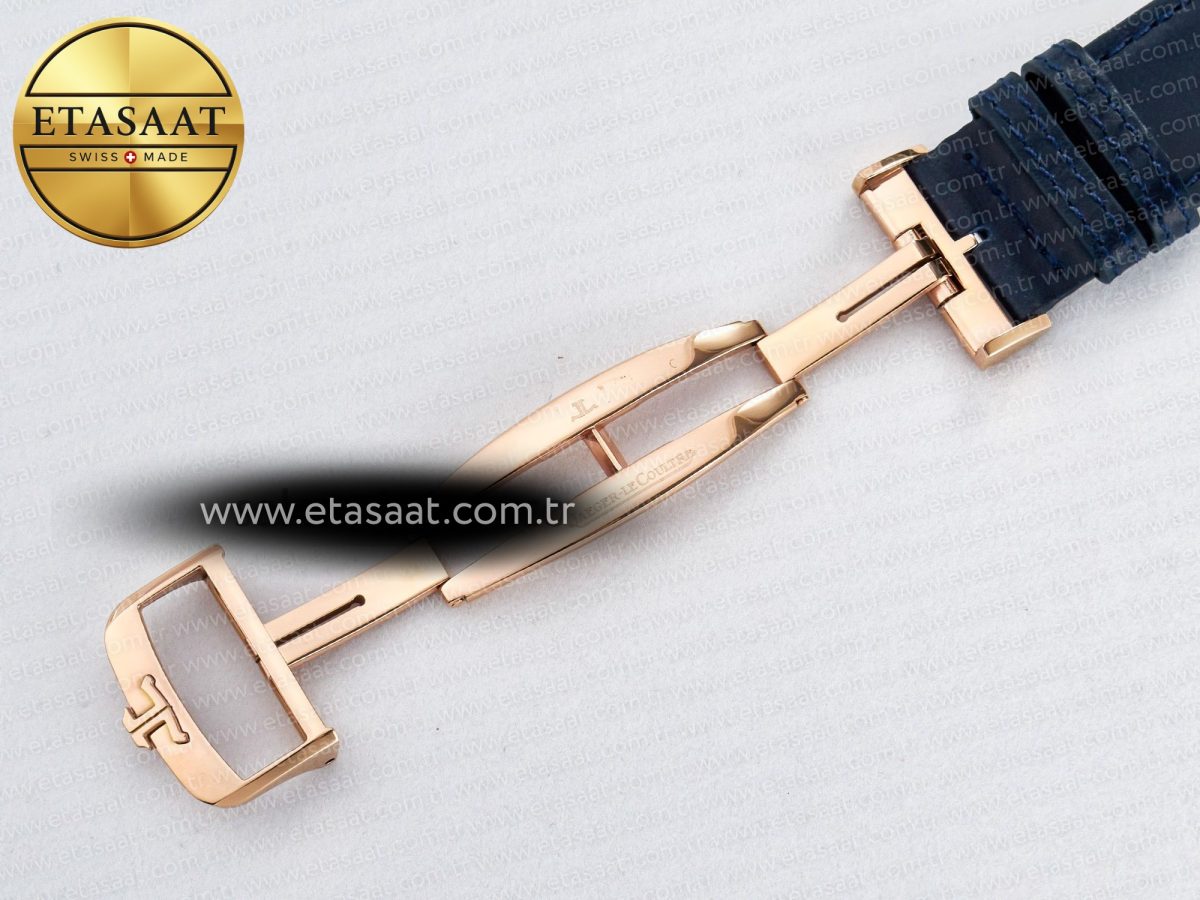 Reverso Tribute Duoface Small Seconds RG MGF Best Edition Blue Dial on Blue Leather Strap A854A - Görsel 27