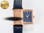 Reverso Tribute Duoface Small Seconds RG MGF Best Edition Blue Dial on Blue Leather Strap A854A - Görsel 5