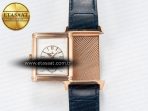 Reverso Tribute Duoface Small Seconds RG MGF Best Edition Blue Dial on Blue Leather Strap A854A - Görsel 7