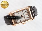 Reverso Tribute Duoface Small Seconds RG MGF Best Edition White Spray Paint Dial on Black Leather Strap A854A - Görsel 12