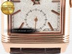 Reverso Tribute Duoface Small Seconds RG MGF Best Edition White Spray Paint Dial on Black Leather Strap A854A - Görsel 16