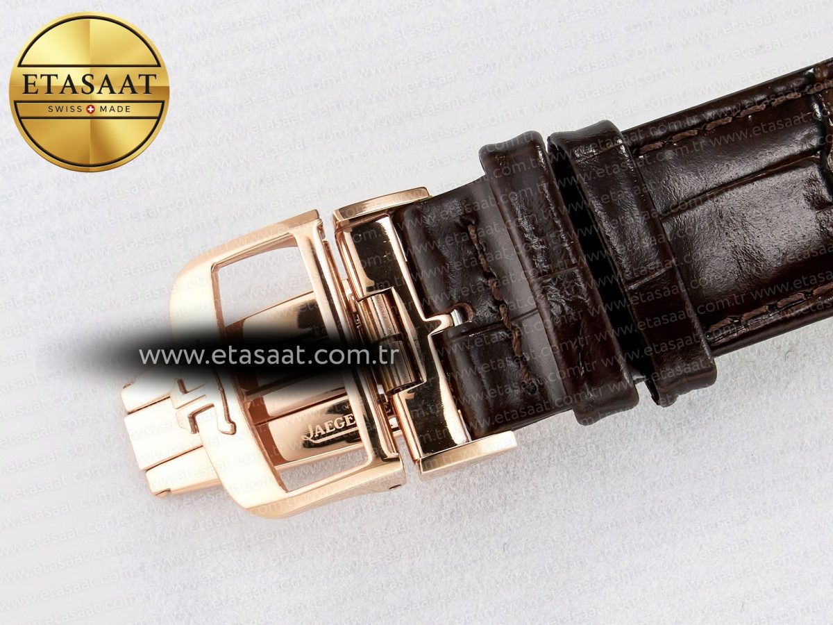 Reverso Tribute Duoface Small Seconds RG MGF Best Edition White Spray Paint Dial on Black Leather Strap A854A - Görsel 22