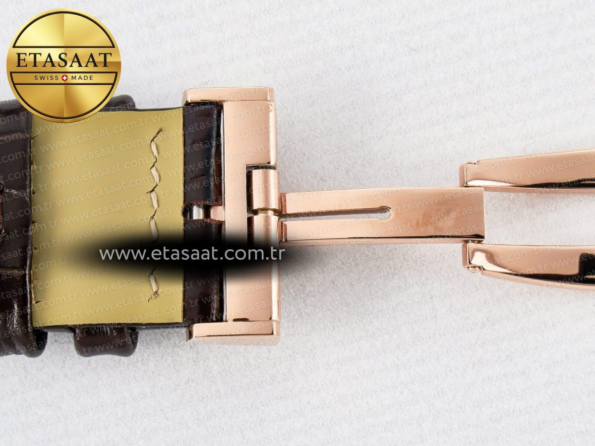 Reverso Tribute Duoface Small Seconds RG MGF Best Edition White Spray Paint Dial on Black Leather Strap A854A - Görsel 26